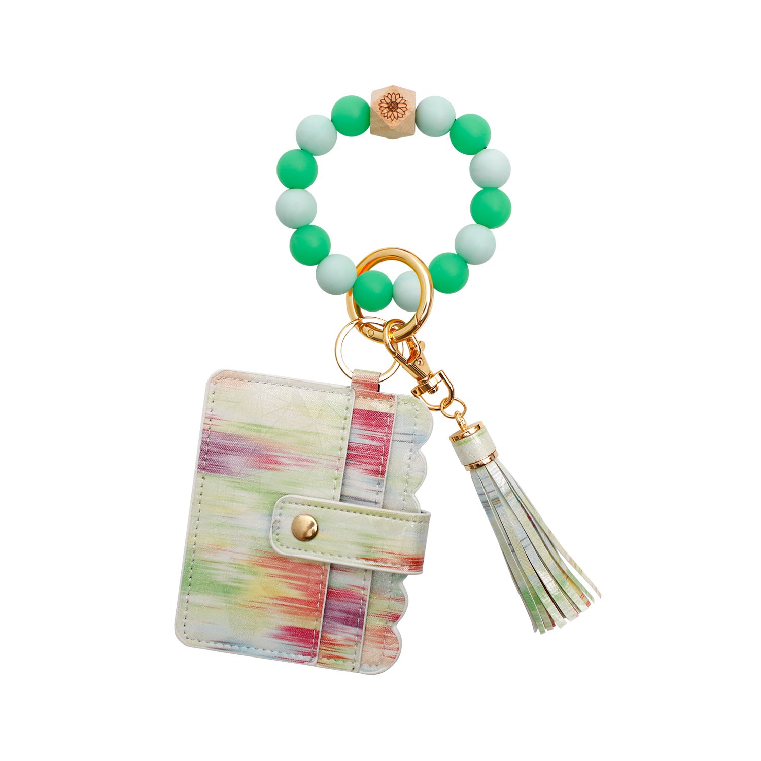 Wholesale Keychain Silicone Luminous Fluorescent Card Holder Wrist Keychain